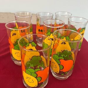 Colorful Fruit Design  Tumblers Nancy Lynn Smiling Fruit glasses